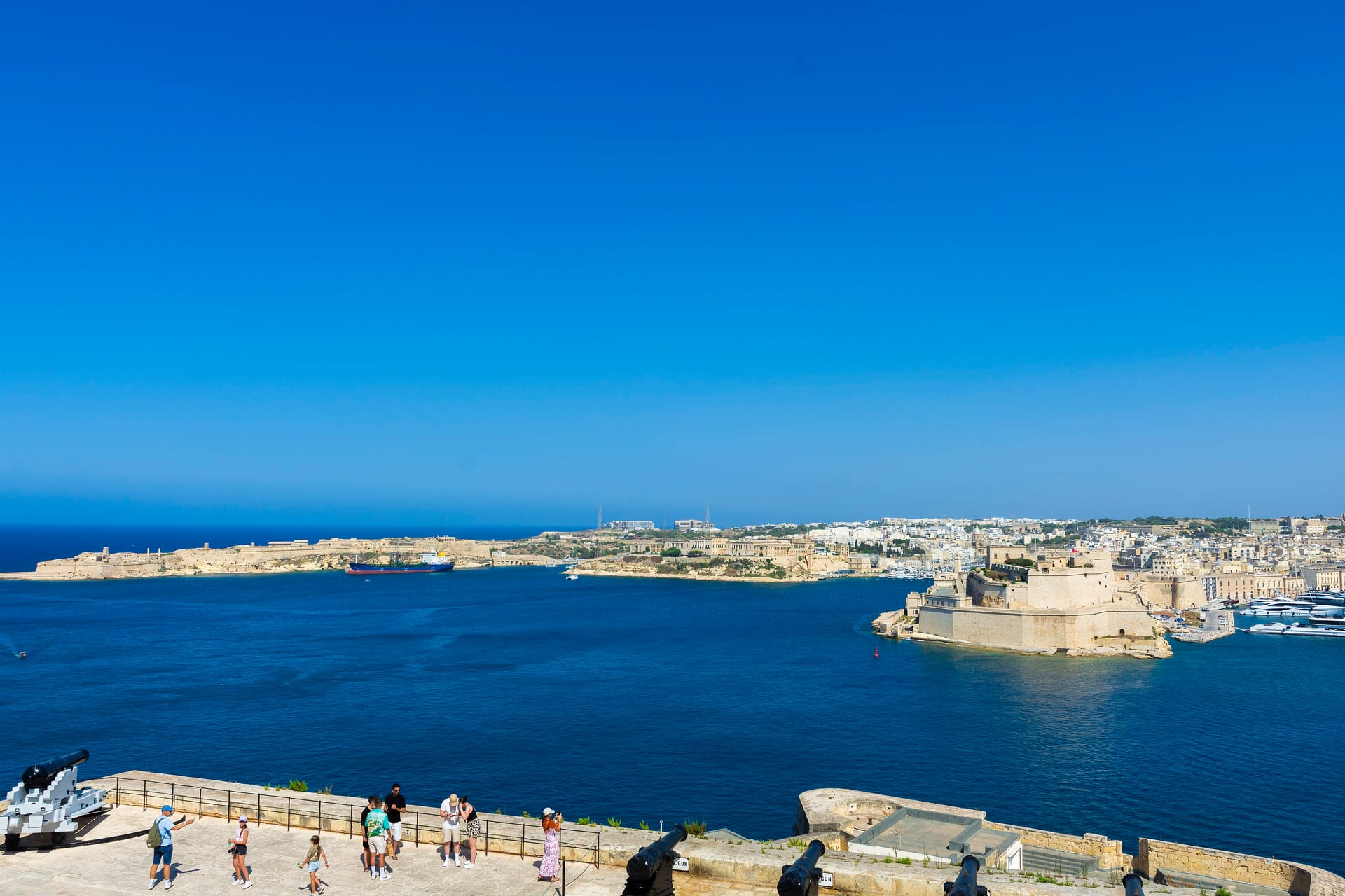Valletta's Grand Harbour and fortress walls — gateway to Malta from the cruise port